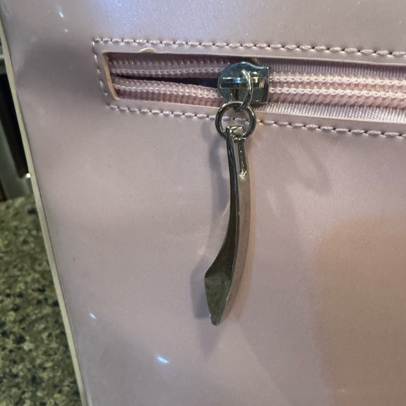 Beijo Light Pink Tote with Polished Silver Handle - Picture 6 of 11